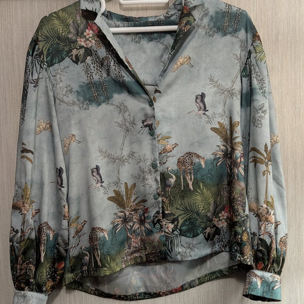 Zara Animal Print Shirt